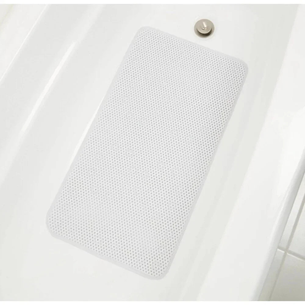 NEW Small Cushion Bath Mat White - Room Essentials™: PVC Non-Slip, Molded Textur